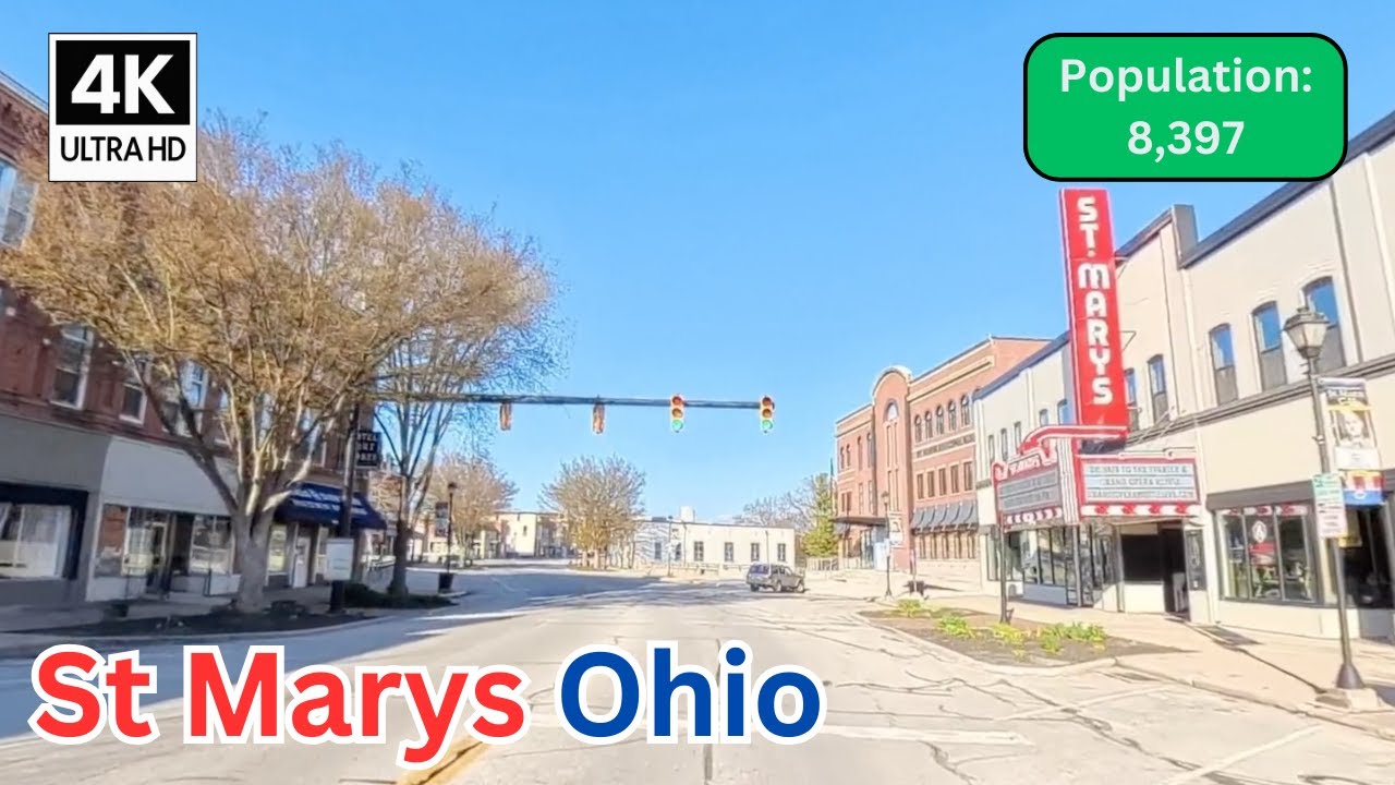 Driving Through St. Marys, Ohio in 4K 🚗 | Scenic Small City Tour by Grand Lake