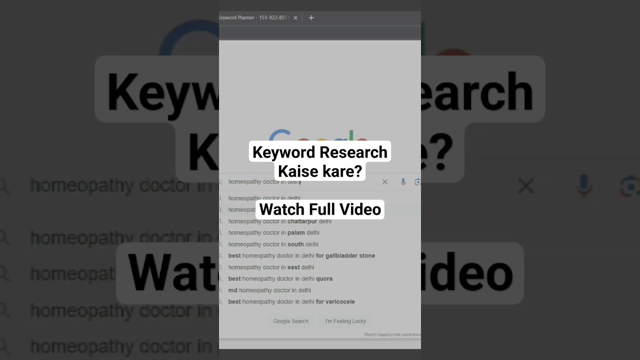 Keyword Research Kaise Kare? Step by Step Process #digitalmarketing #keywordresearch #hinditutorial