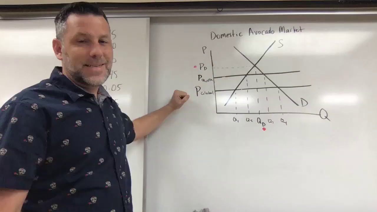 Quota and Tariff Graph, Barriers to Trade, Consumer and Producer Surplus, Deadweight Loss
