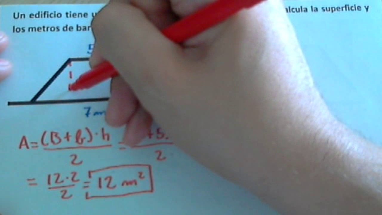 Problema de calcular el área y el perímetro de un trapecio