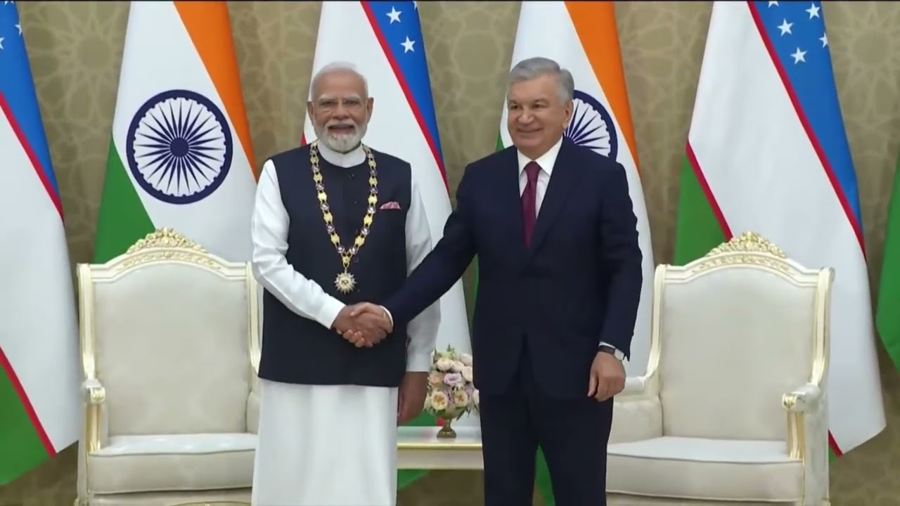 Modi Honored in Uzbekistan | India-Uzbekistan Strategic Partnership | Amaravati Today