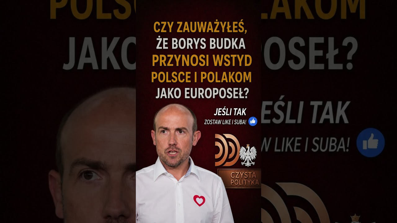CZY ZAUWAŻYŁEŚ, ŻE BORYS BUDKA PRZYNOSI WSTYD POLSCE I POLAKOM JAKO EUROPOSEŁ?