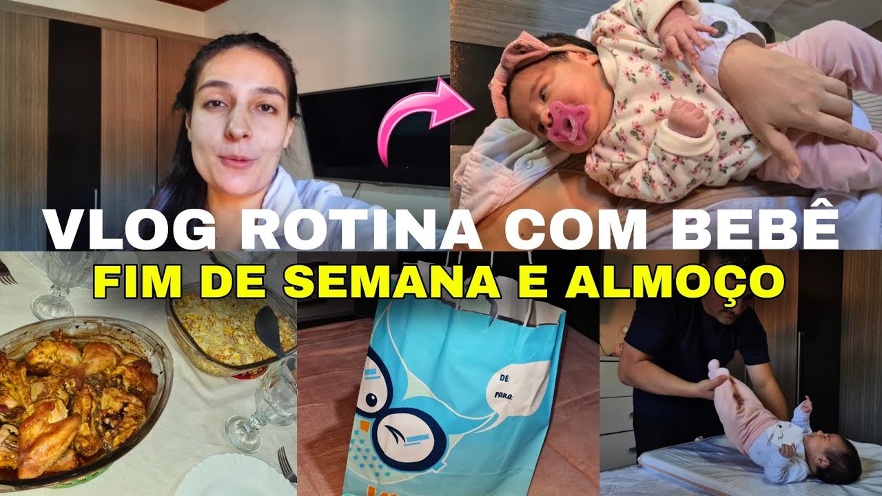 VLOG: ROTINA COM BEBÊ DE 1 MÊS  | FIM DE SEMANA, ALMOÇO FÁCIL E RÁPIDO DE DOMINGO