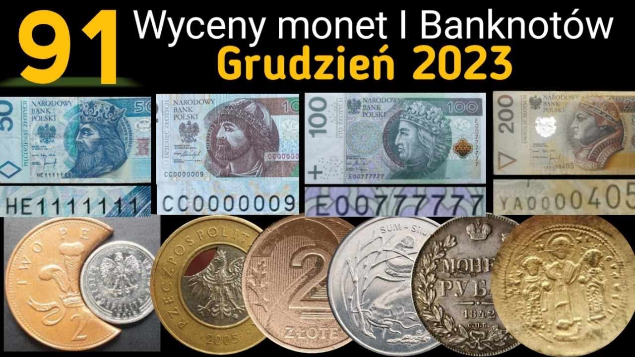 91 Wycena Monet I Banknotów Skup Monet i banknotów Destruktów Grudzień 2023