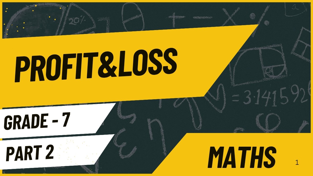 Class 7   PROFIT & LOSS  PART - 2| Gupta Sir Math Hub | Maths I STATE BOARD I NCERT CBSE