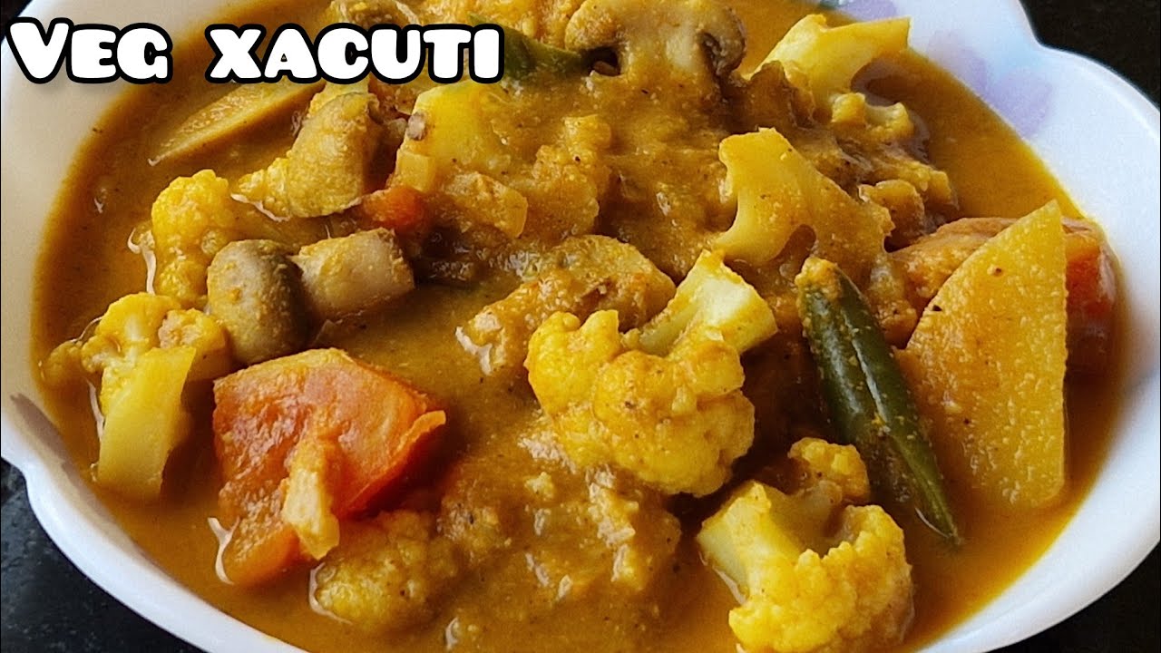 Goan Style Veg Xacutti | Vegetable Xacutti | Mix Veg Coconut Curry