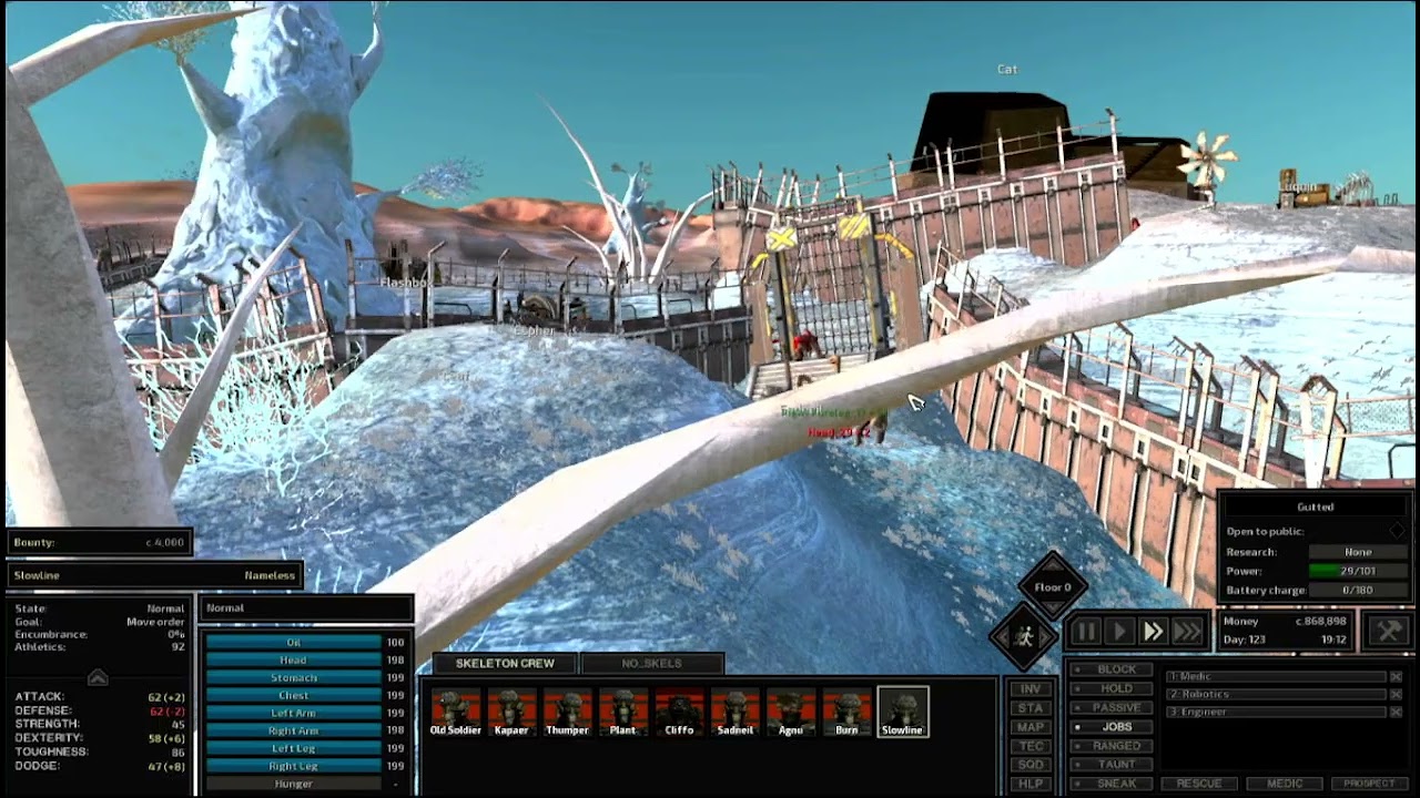 Kenshi - The Skeleton Crew - Hitting Red Sabre HQ for Meitou Horse Chopper