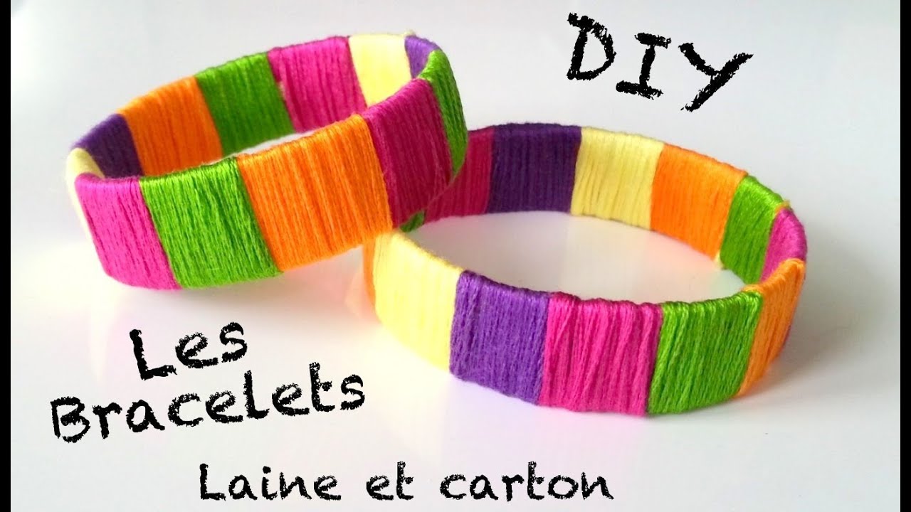 ♡ DIY Création bracelet avec du papier et de la laine