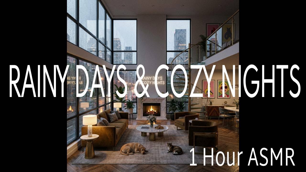 1 Hour ASMR | RAINY DAYS & COZY NIGHTS 🌙