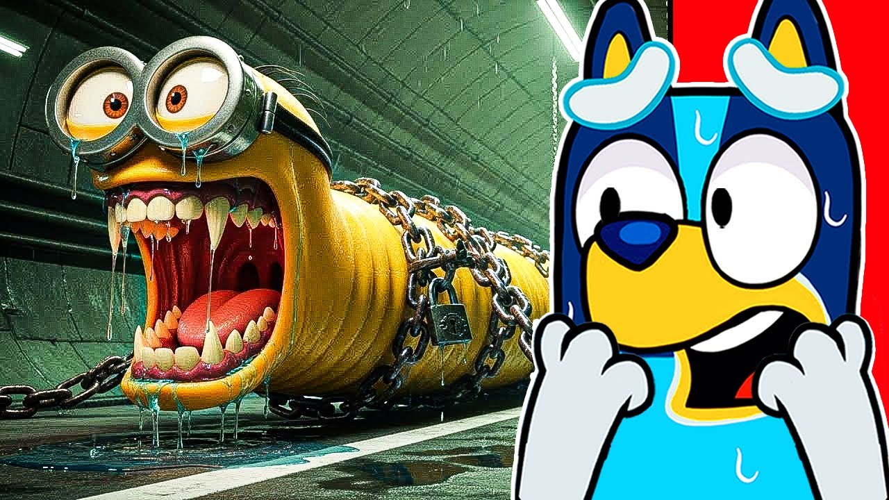 BLUEY RÉAGIT à ce MINION Devenir un MONSTRE ! Animation !