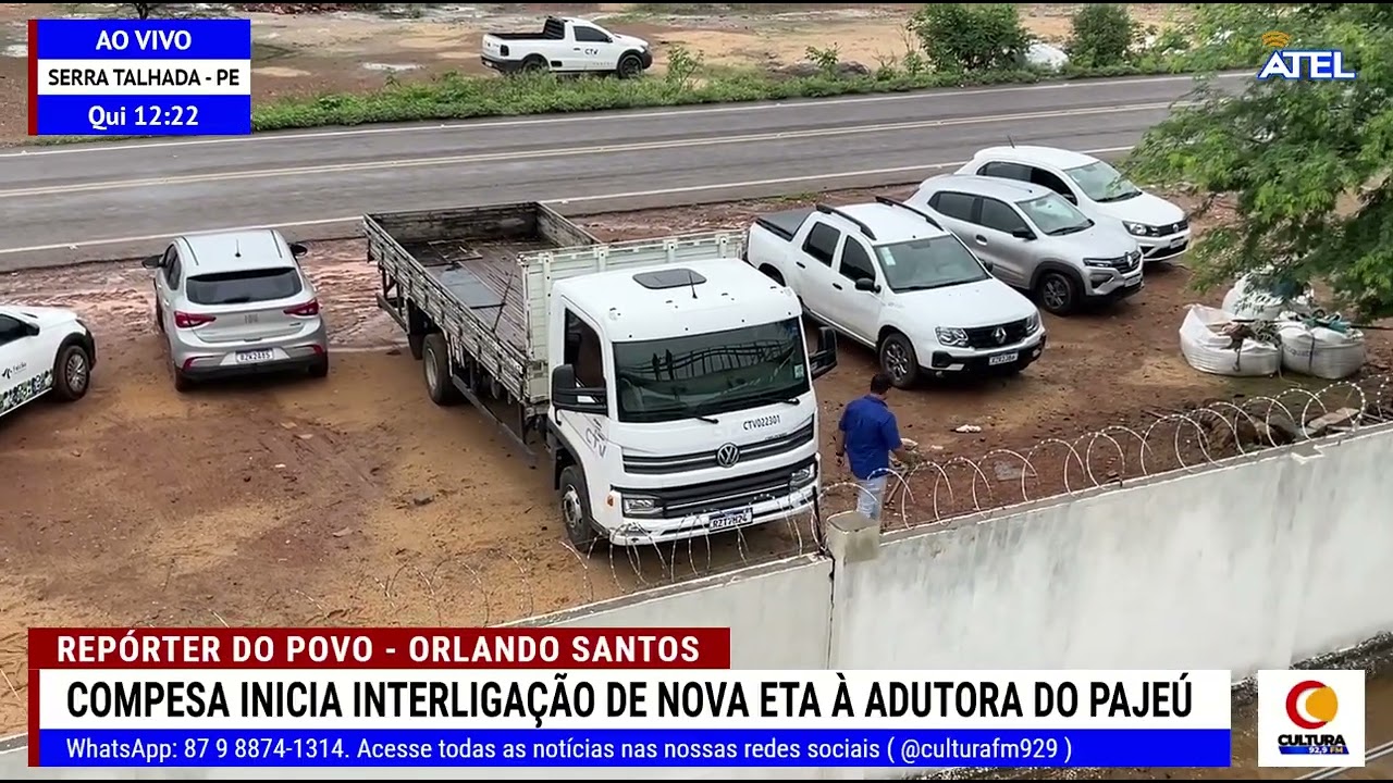 Compesa inicia hoje interligação da nova estação de tratamento de água com a Adutora do Pajeú