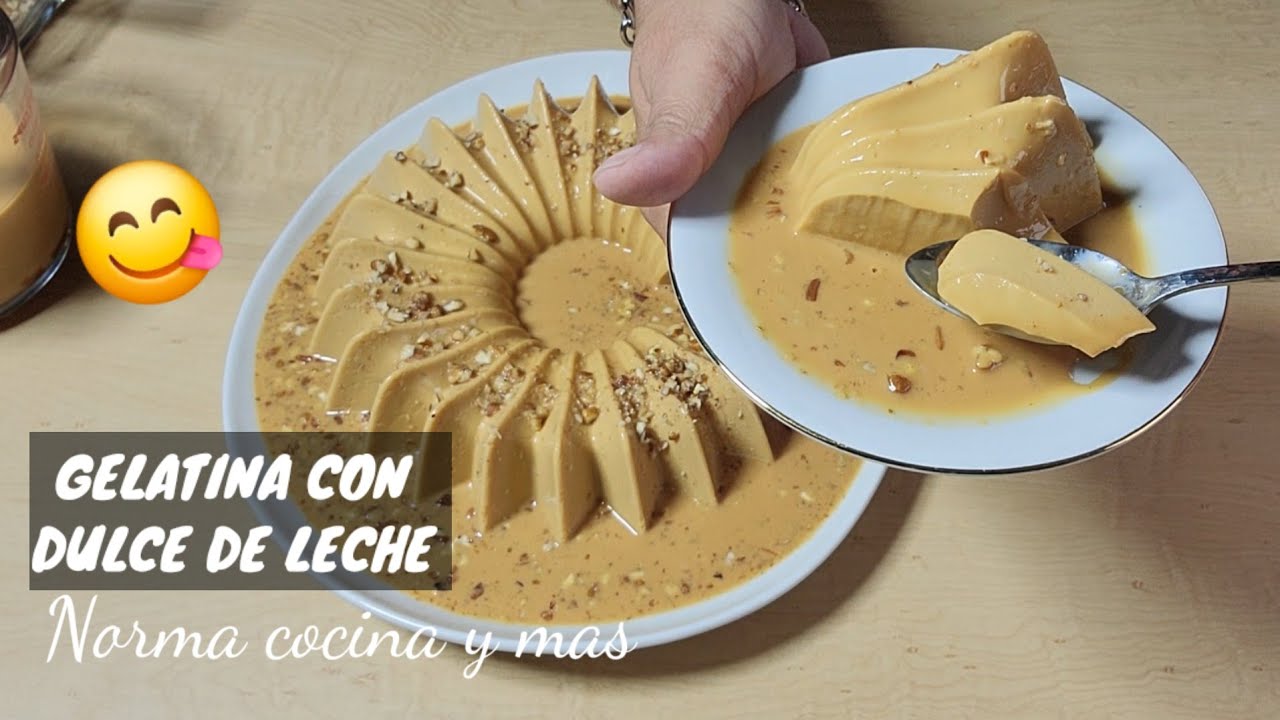 GELATINA CON DULCE DE LECHE/ Riquisima!!!