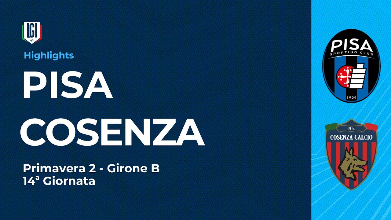 Highlights Pisa-Cosenza | 14&ordf; giornata Campionato Primavera 2 | stagione 2025-26