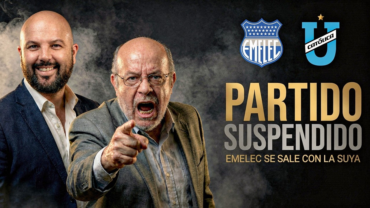 Partido SUSPENDIDO | Bronca de Directivos | Católica ESTALLA contra Emelec y la LigaPro