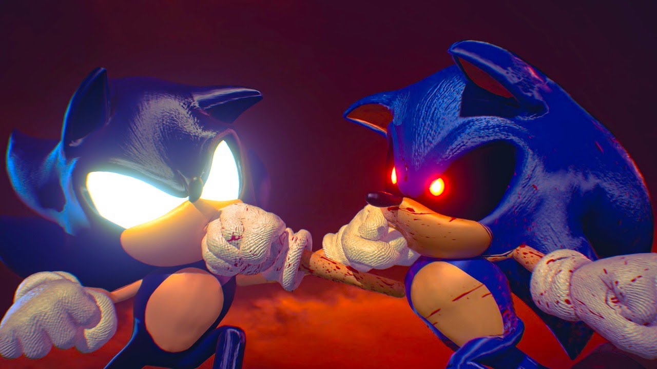Sonic против Sonic.EXE: 3D-анимация! (Анимация мультяшного боя ёжика Соника)