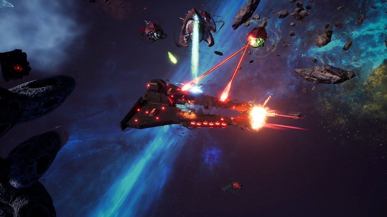 Tyranids vs Tau Protector Fleet - Massive Battle - Battlefleet Gothic Armada 2