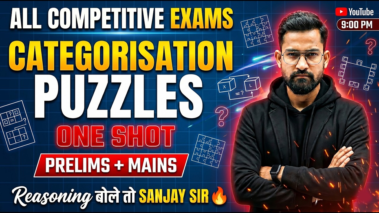 Categorisation Based Puzzles in One Shot | Prelims + Mains | Reasoning बोले तो Sanjay Sir 🔥