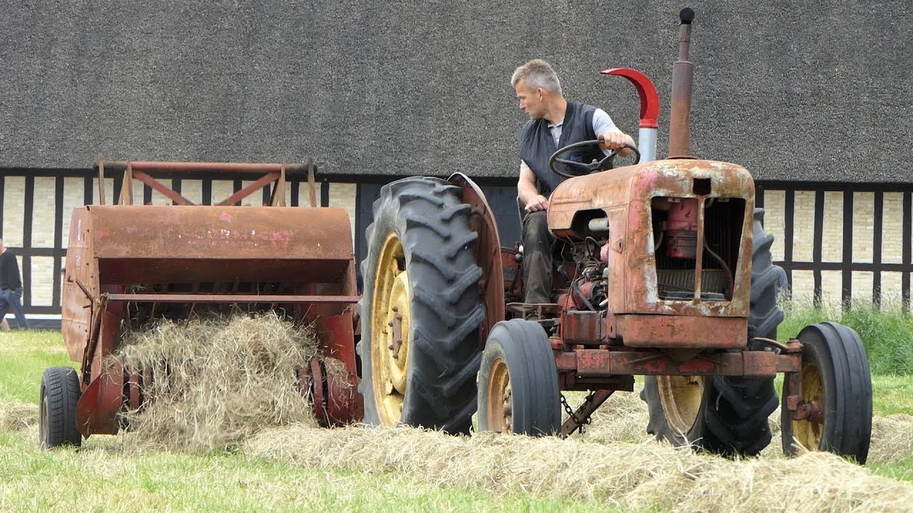 David Brown 990 baling w/ McCormick IH F5-91 Baler