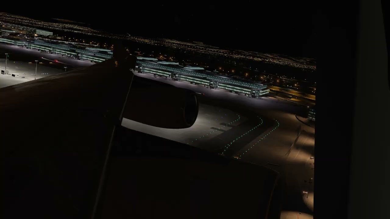 A343 Lufthansa DLH576 Wing View of Departure // XP12