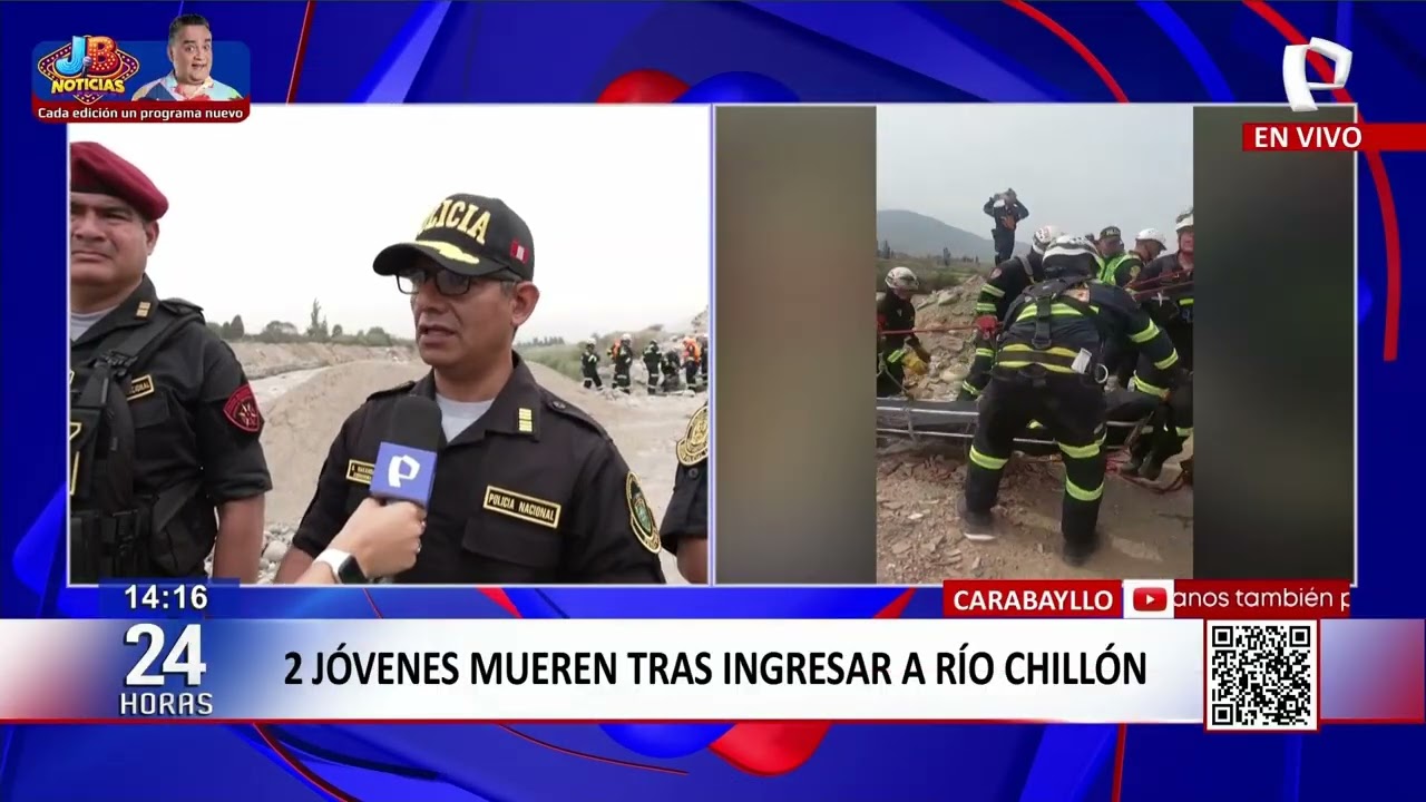 24 horas: VIVO: jóvenes mueren ahogados en rio Chillón