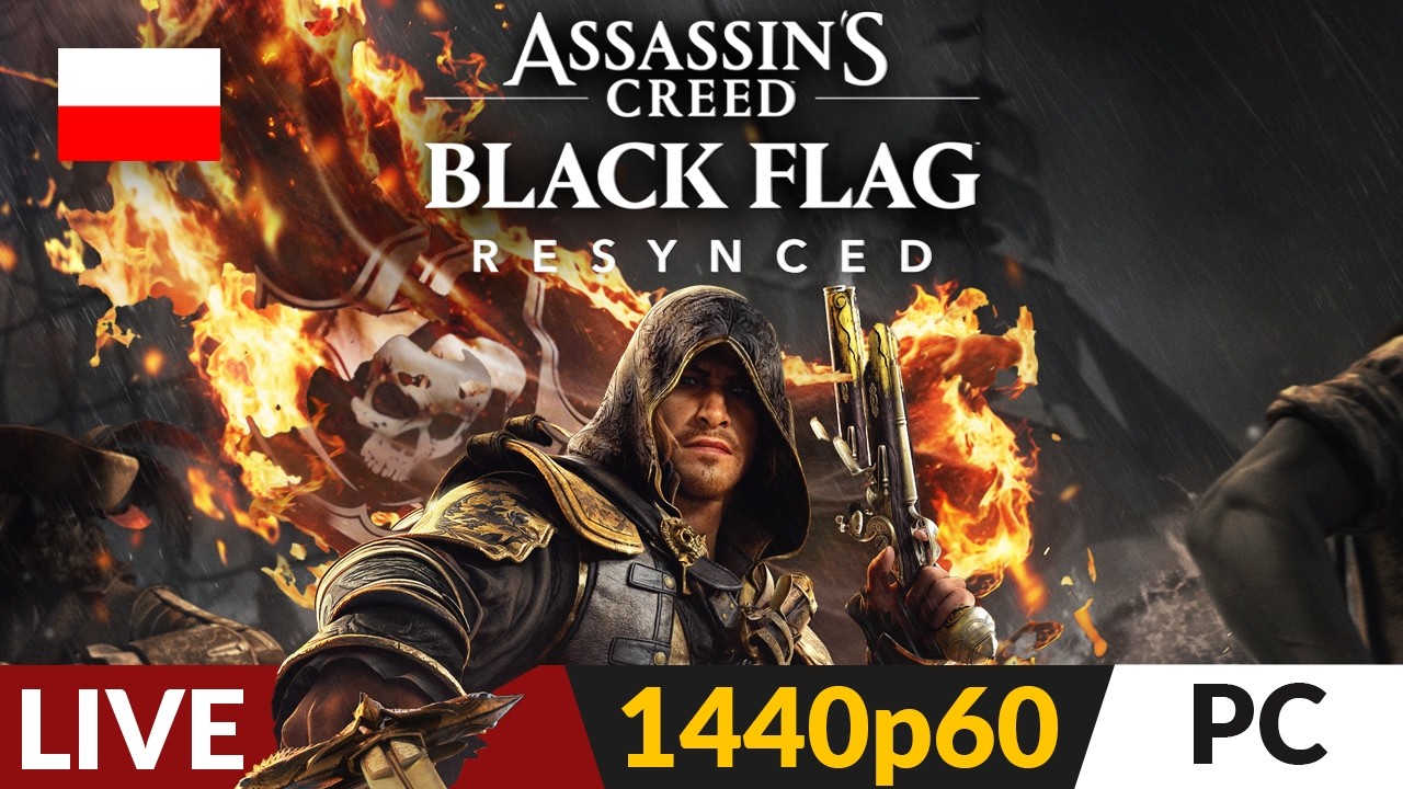 Assassin's Creed Black Flag Resynced PL 🔴 LIVE 🏝️ 0 fabuły - tylko znajdźki i poboczne!