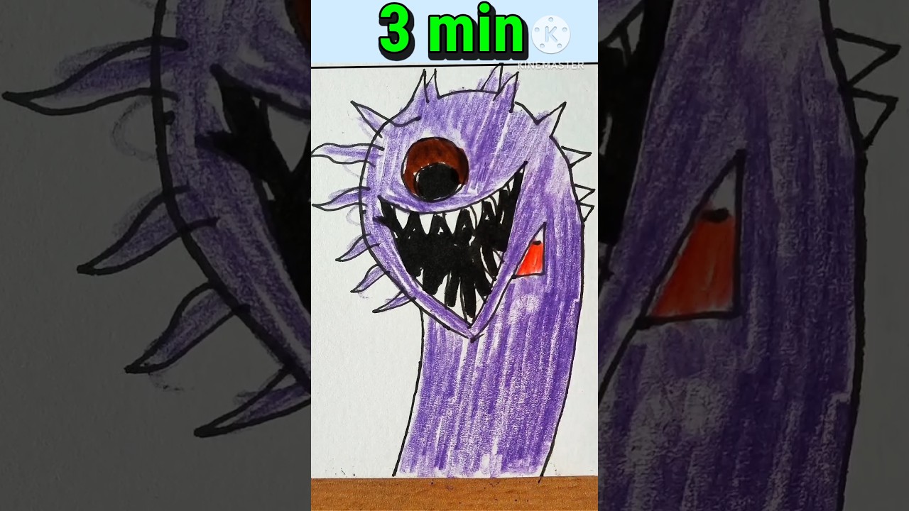 Drawing SPRUNKI - Durple (Phase 6) in 30 sec, 3 min, 30 min | Incredibox Sprunki game