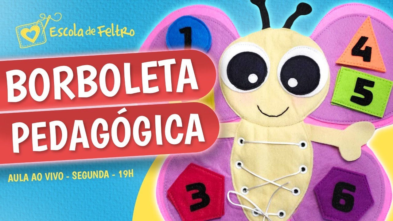 Borboleta Pedagógica - PASSO A PASSO E MOLDE GRATUITO