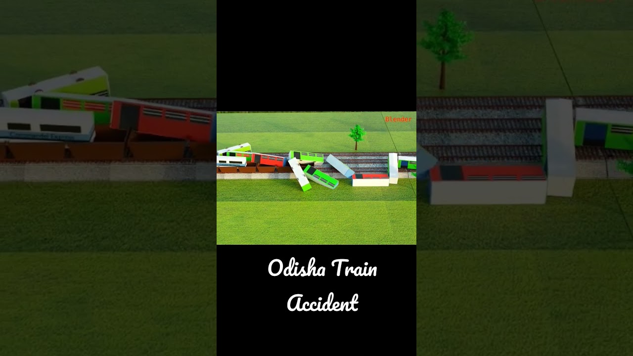 Odisha Train Accident 3D Animation | Coromandel Express Accident | Drone view | Tragic accident