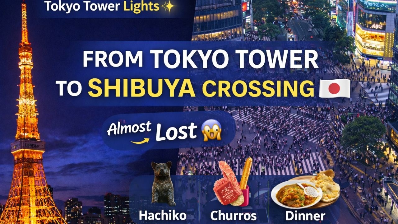 Tokyo Tower to Shibuya Crossing 🇯🇵 | Better Than Times Square? | Japan Trip Ep-2