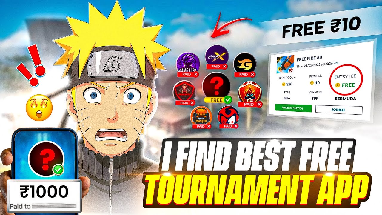 I FIND BEST FREE TOURNAMENT APP💰ENTRY- ₹0🔥PER KILL-10💴|| BEST TOURNAMENT APP EVER ⁉️FREE FIRE MAX🔥
