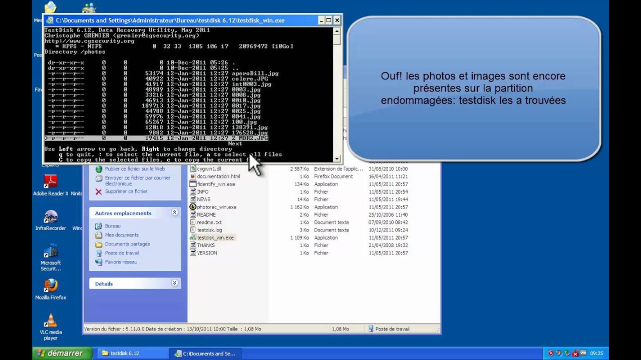 Réparer/Récupérer une partition considérée non formatée ou RAW avec testdisk