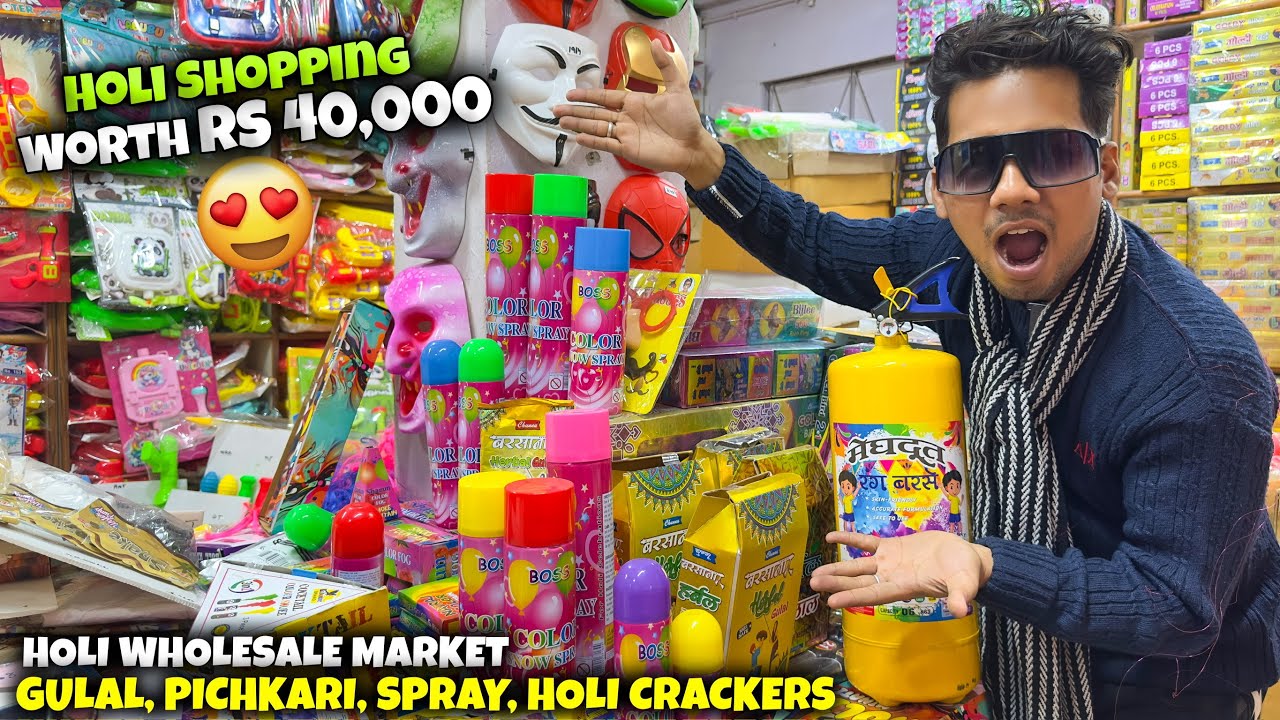 Sadar Bazar Holi Market 2026 | Holi Shopping Worth ₹40000 | Holi Wholesale Market in Delhi 2026