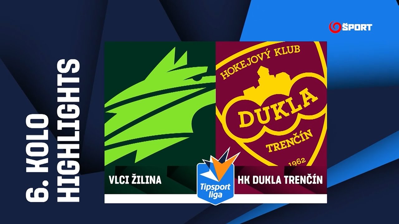 6. kolo: Vlci Žilina - HK Dukla Trenčín 4:0 (3:0, 0:0, 1:0)