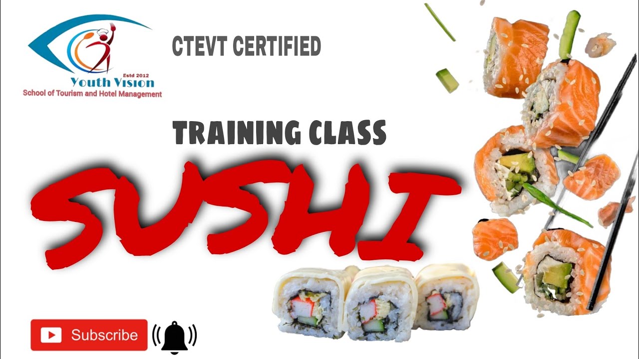 Best Sushi Training 🥢🍣 #sushi #training #youthvisionnepal #hotelmanagement