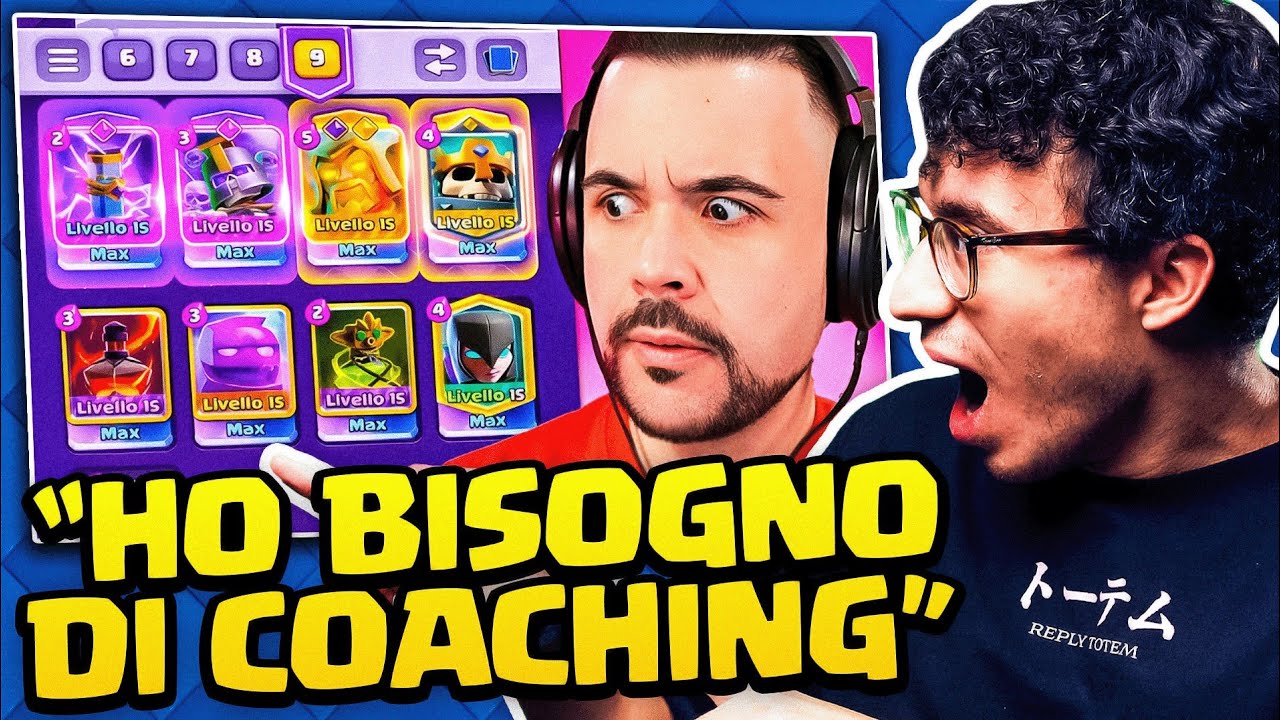 CICCIO MI HA CHIESTO COACHING COL MAZZO DA ME CONSIGLIATO... LO USA BENE? - CLASH ROYALE ITA