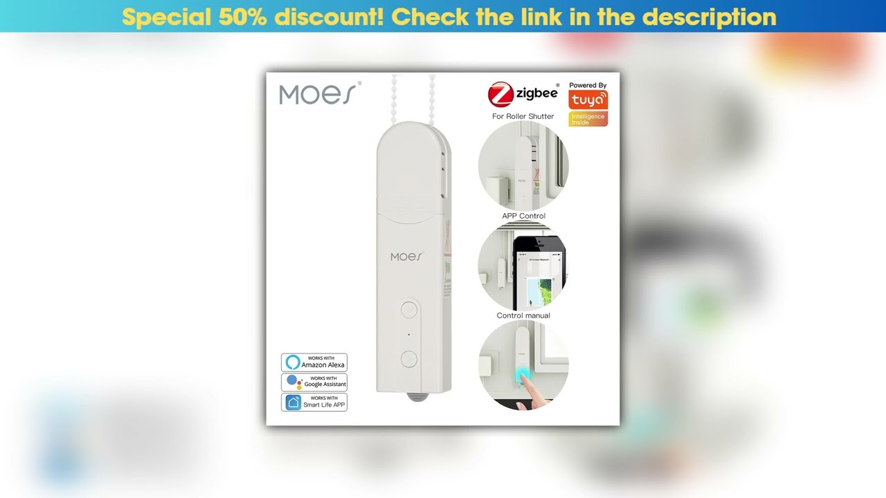 Review ZigBee Smart DIY Motorized Roller Blinds/Shades Drive Motor Hub Tuya Smart Life APP Alexa Go