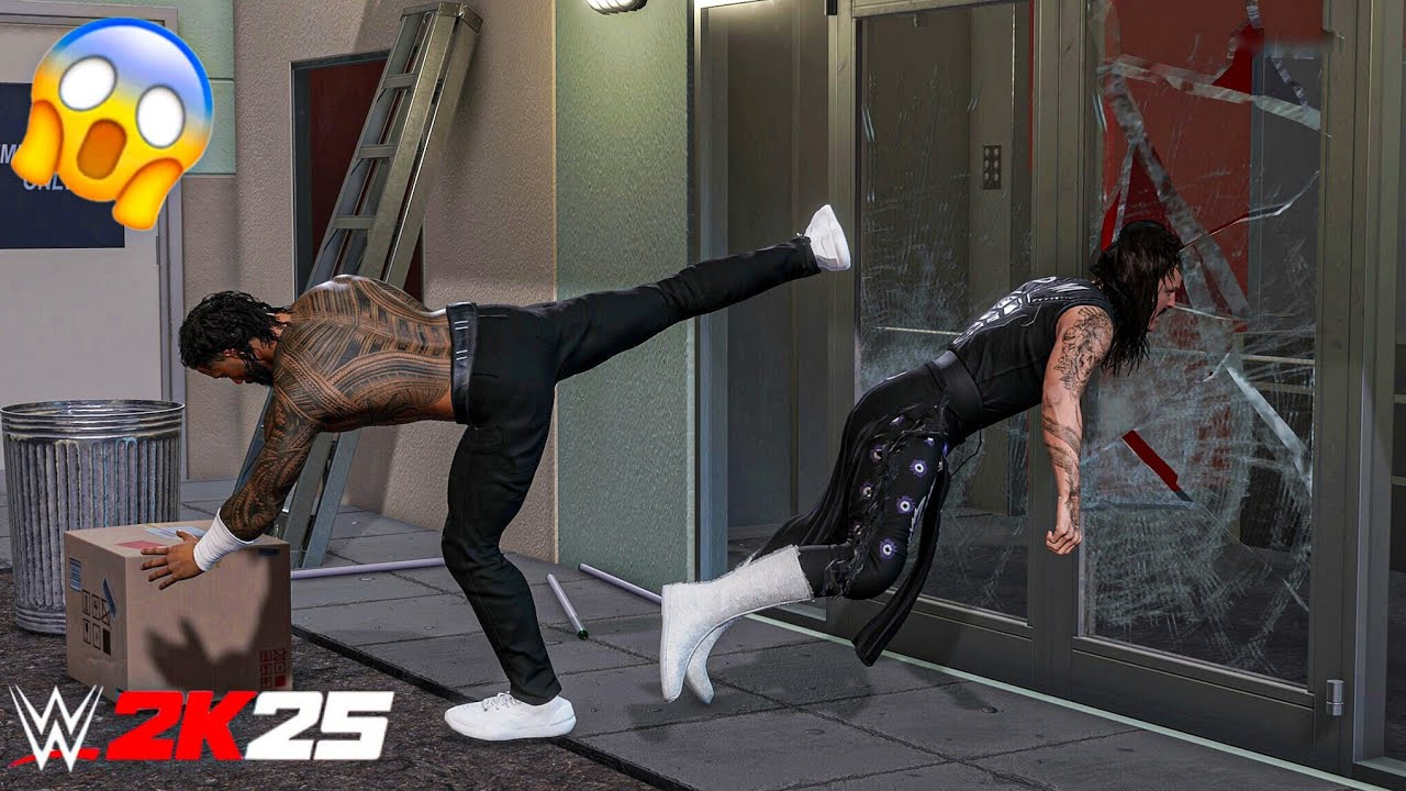 WWE 2K25 - Jey Uso destroys Dominik Mysterio at Backstage Brawl | Gameplay