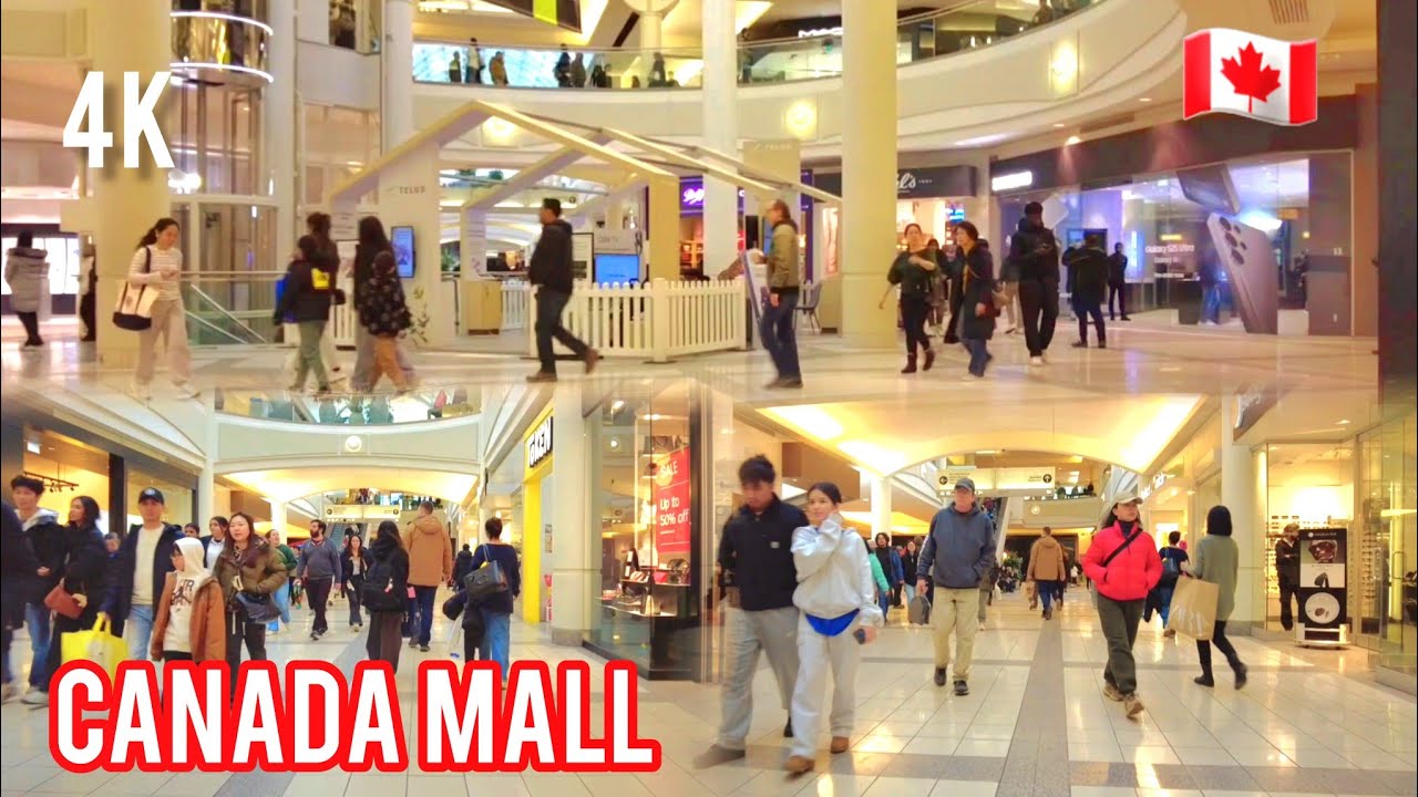 🇨🇦  [4K]  Walking Around Busy Metrotown Shopping Mall,  Burnaby BC, Canada