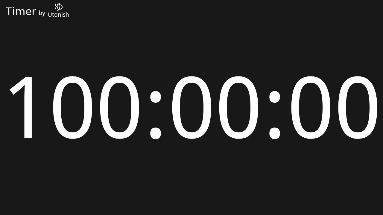 100 Hour Countup Timer