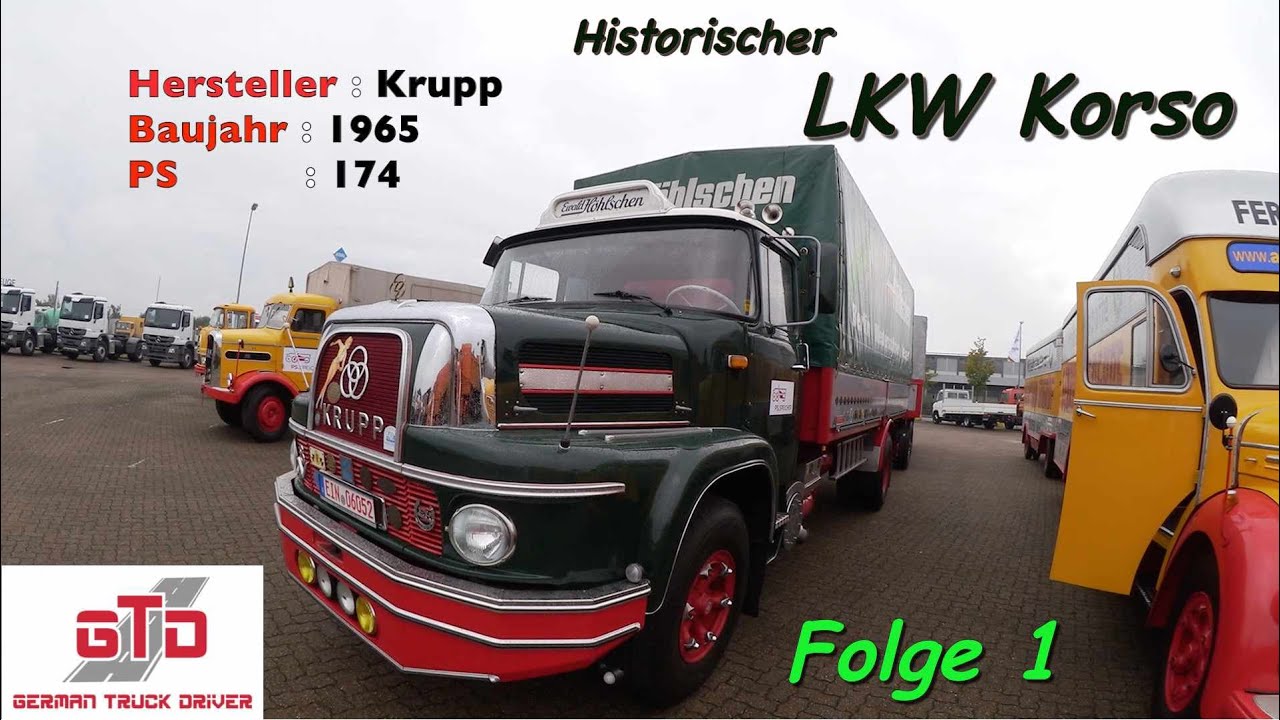 Historischer LKW Konvoi mit dem PS Speicher Teil 1