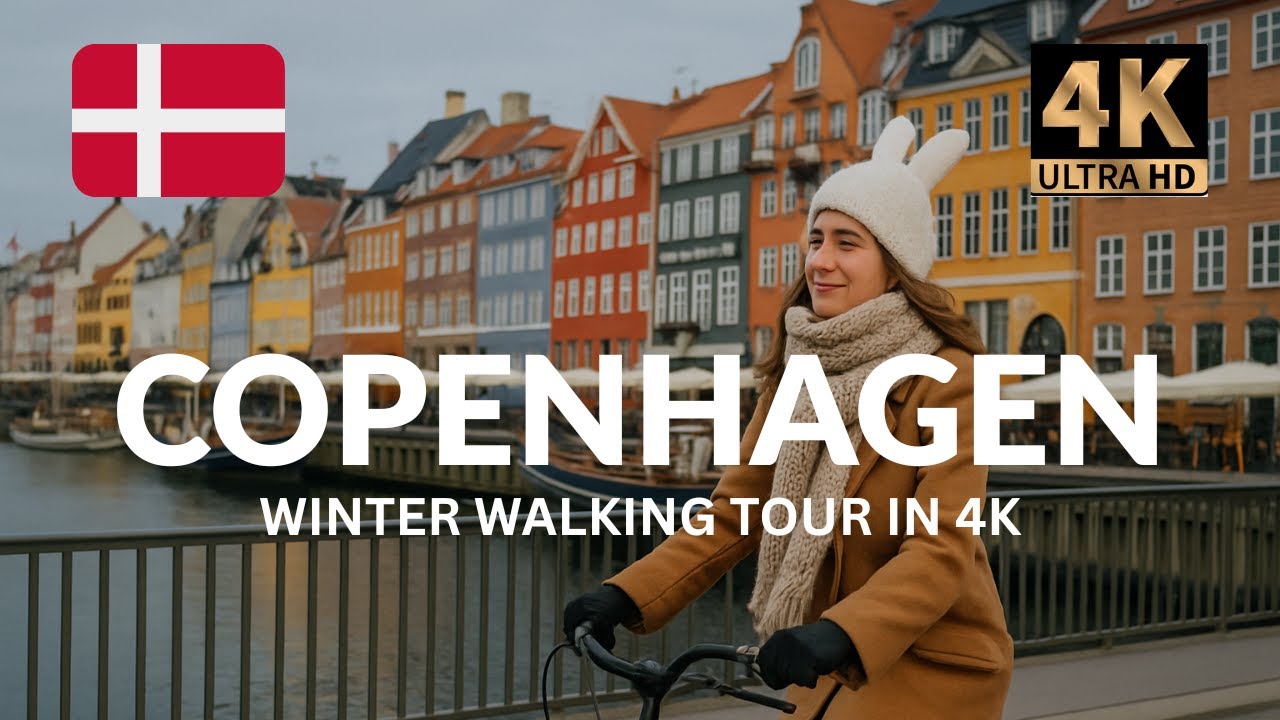 Denmark Winter Walk: Copenhagen City Tour in Early Winter | Relaxing 4K Walking Tour
