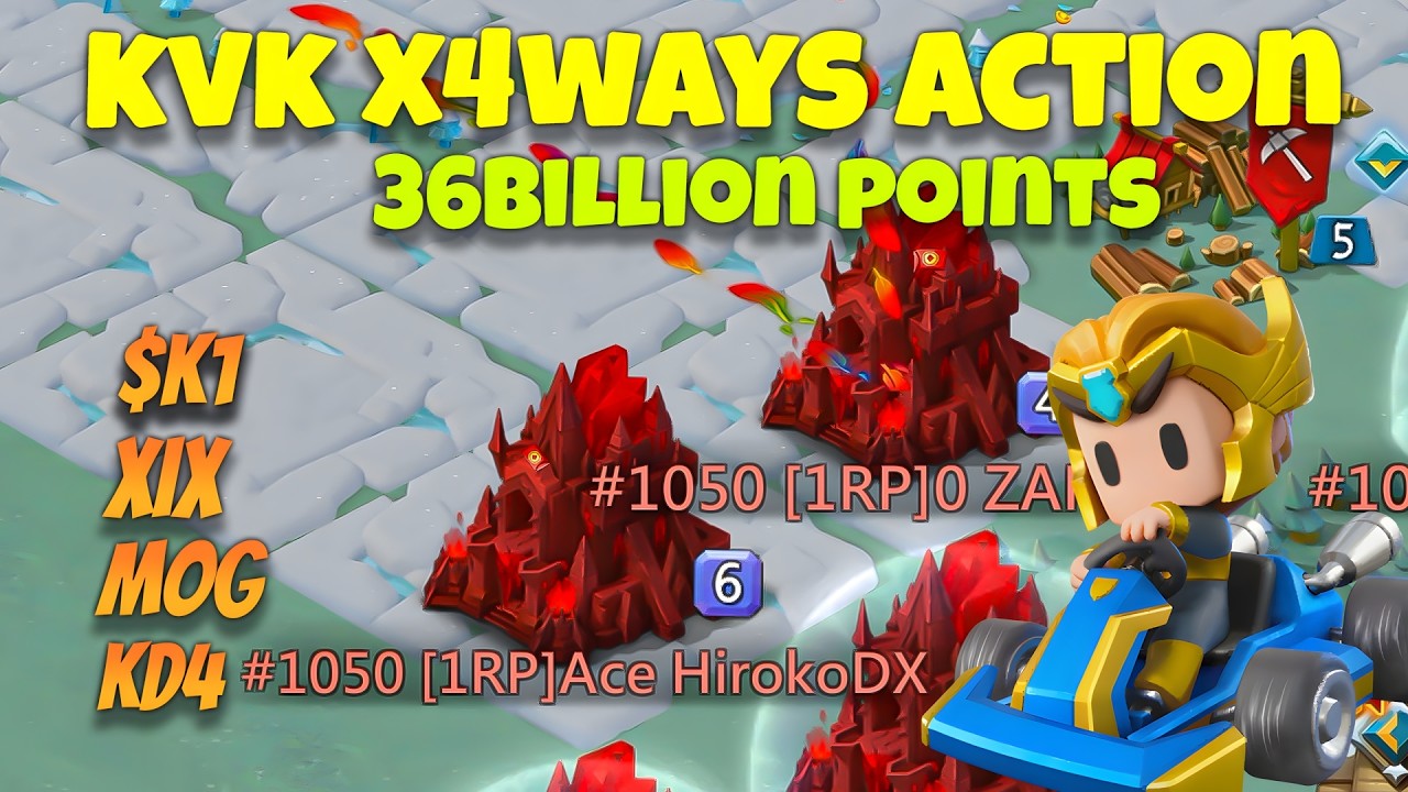 Lords Mobile - 36BILLION 4 WAYS KVK POINTS! KVK action in $K1+MOG+XIX+KD4