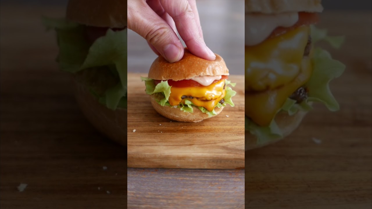 Mini SMASH Burger with PRESS in action EASY as 1-2-3 | スマッシュバーガー