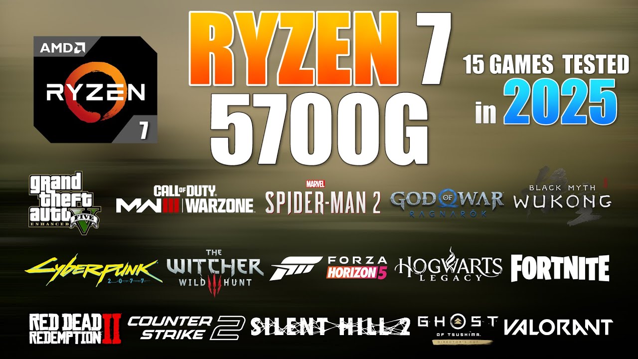 Ryzen 7 5700G Vega 8 & 16GB Ram | Test in 15 Games in 2025