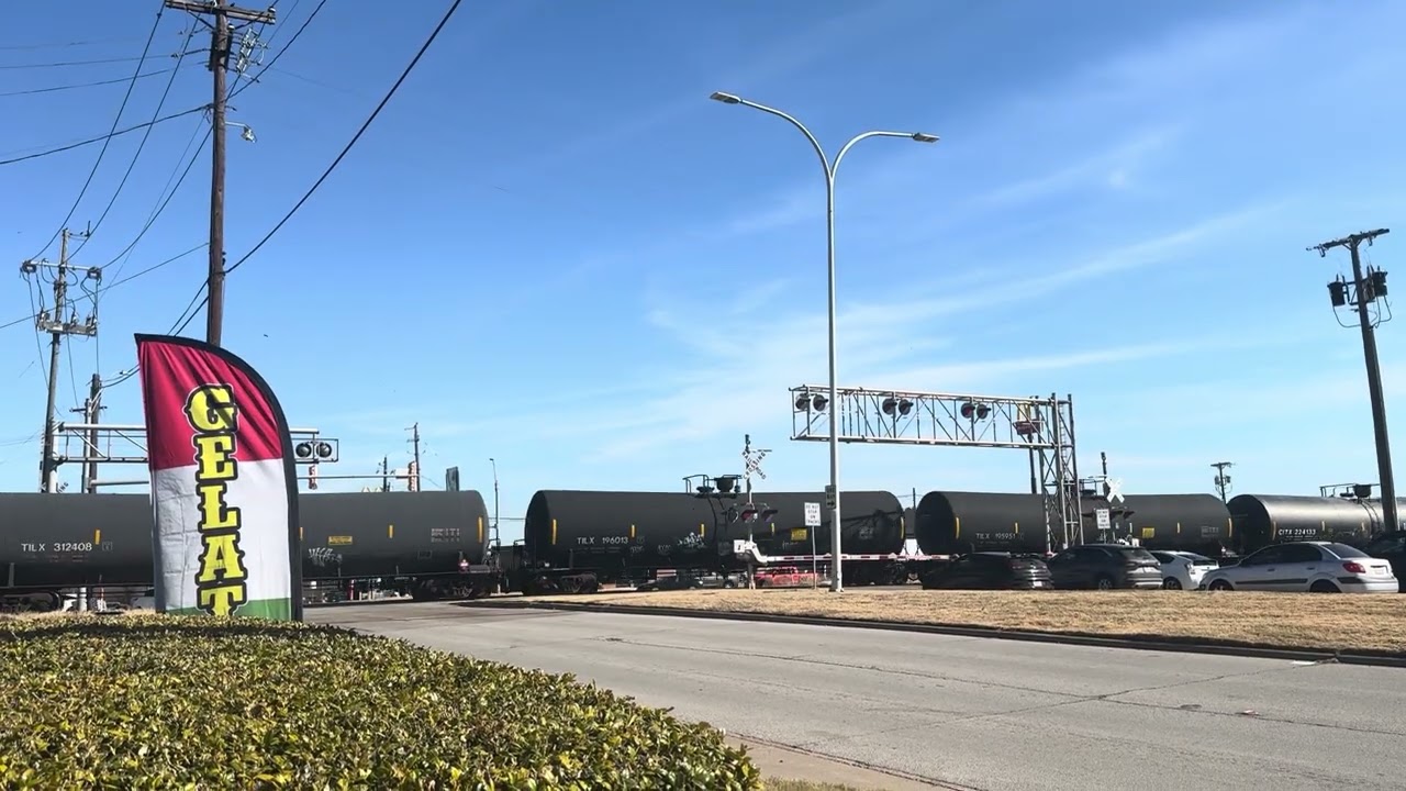 Southbound UP Tanker Train heading through Watauga TX. February 7, 2026