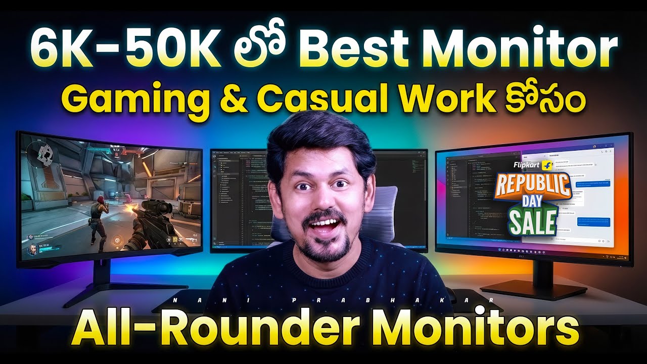 Flat vs Curved vs Ultrawide 🖥 Gamers & Office Users కోసం | 6K–50K Monitor Buying Guide