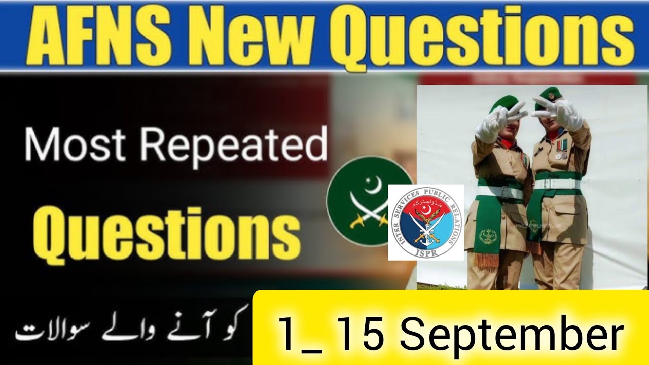 Afns 1_15 September intial test experience mcqs 2024|Afns fresh Army question bank 2024 part 2