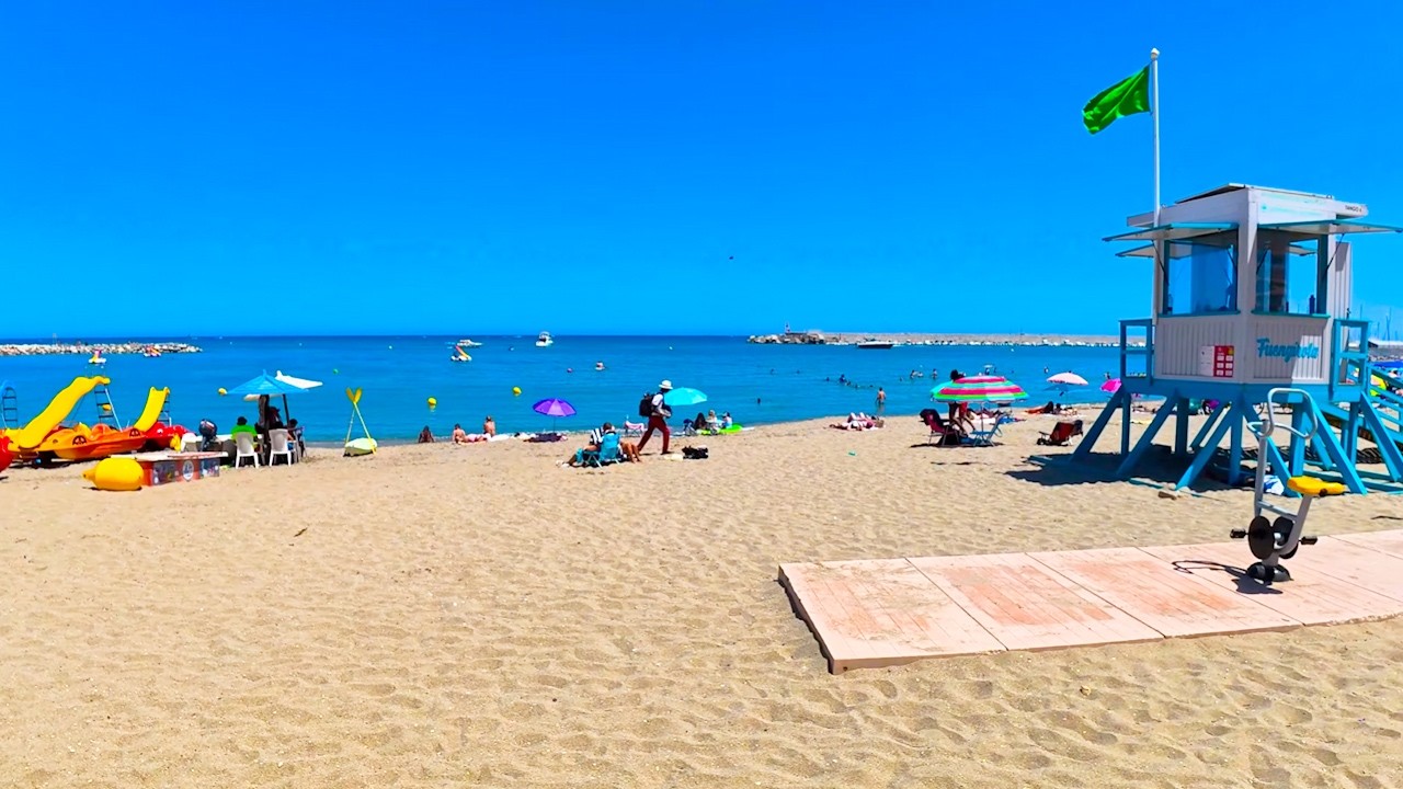 Fuengirola Spain - Seaside Promenade - 4K Walking Tour Malaga Andalucia | June 2025