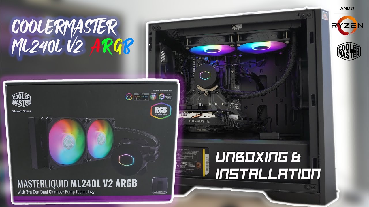 Unboxing Series: CoolerMaster ML240L V2 ARGB AIO + Installation (AMD)