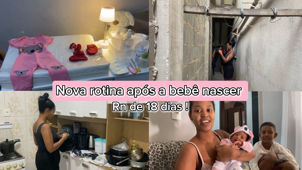 Nova rotina pós nascimento da bebê | cuidados com a neném| comprinhas | RN de 18 dias | CALIANDRA 